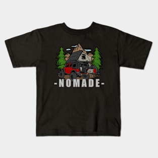 Nomade Jeep Wrangler - Red Kids T-Shirt